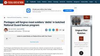 
                            8. Pentagon will forgive most soldiers 'debts' in botched National ... - Gims Army Login