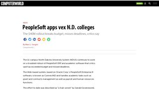 
                            8. PeopleSoft apps vex N.D. colleges | Computerworld - North Dakota Peoplesoft Portal