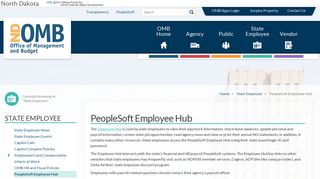 
                            2. PeopleSoft Employee Hub | ND Office of Management and Budget - North Dakota Peoplesoft Portal