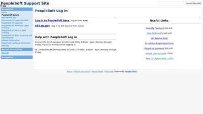 PeopleSoft Log in - PeopleSoft Support Site