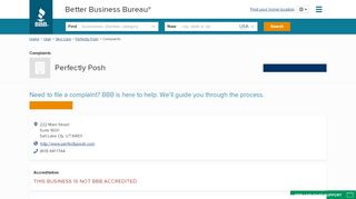 
                            6. Perfectly Posh | Complaints | Better Business Bureau® Profile - Posh Consultant Portal