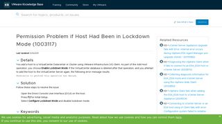 Permission Problem if Host Had Been in Lockdown Mode ... - Permission To Perform This Operation Was Denied Esxi Portal