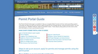 
                            3. Permit Portal Guide - Wake County Government - Wake County Permit Portal