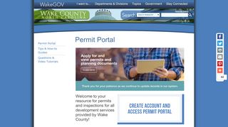 
                            1. Permit Portal - WakeGOV - Wake County Permit Portal