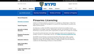 
                            1. Permits & Licenses - NYPD - NYC.gov - Nypd License Division Public Portal