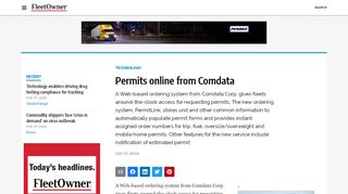 
                            4. Permits online from Comdata | Fleet Owner - Comdata Permits Portal