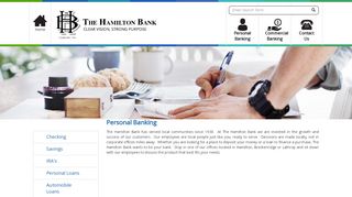
                            3. Personal Banking | The Hamilton Bank - Hamilton Bank Portal
