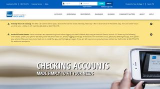 
                            5. Personal Checking Accounts - MAX Credit Union