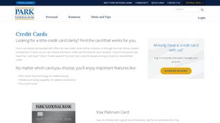 
                            6. Personal Credit Cards - Park National - Park National Bank Credit Card Portal