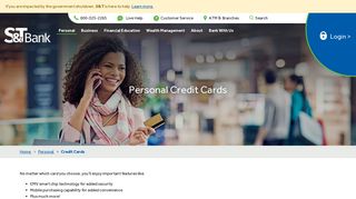 Personal Credit Cards | S&T Bank - S&t Credit Card Portal