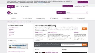 
                            5. Personal Financial Planning - PFP - aicpa - Pfp Track Portal