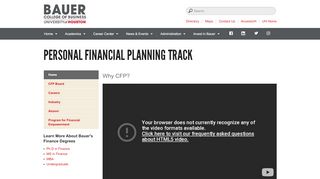 
                            6. Personal Financial Planning Track | C. T. Bauer College of ... - Pfp Track Portal