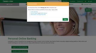 
Personal Online Banking | Bank of Utah  
