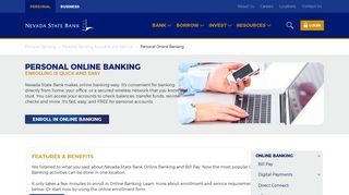 Personal Online Banking  Nevada State Bank