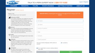 
                            6. Perx.com by Interline Vacations — User Registration Page ... - Www Perx Com Portal