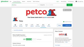 
                            5. Petco Employee Benefit: Health Insurance | Glassdoor - My Petco Benefits Portal