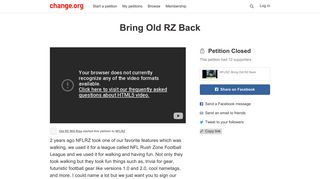 
Petition · Bring Old RZ Back · Change.org  
