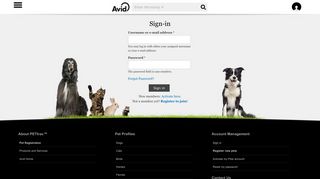 
                            1. PETtrac Pets Network: Sign-in - Avid Pettrac Portal