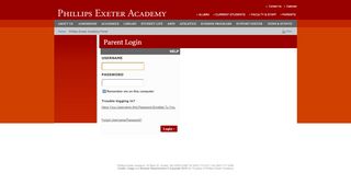 
                            1. Phillips Exeter Academy | Parent Login - Exeter Parent Portal