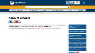 
                            6. Phoenix City Services Bill Account Management - City Of Phoenix Water Bill Portal