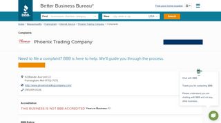 
                            2. Phoenix Trading Company | Complaints | Better Business ... - Phoenix Trading Company Portal