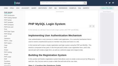 
                            4. PHP MySQL Login System - Tutorial Republic