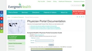 
                            2. Physician Portal Documentation - EvergreenHealth - Evergreenmd Org Provider Portal