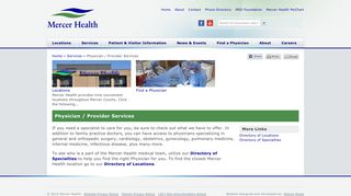
                            2. Physician / Provider Services | Mercer Health - Mercer Provider Portal