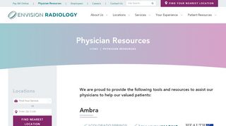 
                            1. Physician Resources | Envision Radiology - Envision Imaging Portal