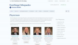 
                            4. Physicians - Front Range Orthopaedics - Front Range Orthopaedics Patient Portal