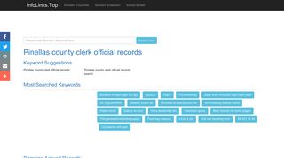 
Pinellas county clerk official records Search - InfoLinks.Top  
