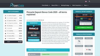 
Pinnacle deposit bonus code 2020 » Bookmaker Rating 2020 ...  
