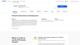 
                            6. Pinnacle Foods Careers and Employment | Indeed.com - Pinnacle Foods Portal