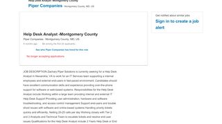 
                            8. Piper Companies hiring Help Desk Analyst -Montgomery ... - Office365 Montgomerycountymd Gov Login