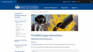 
                            3. PirateNet Login Instructions - Seton Hall University - Piratenet Portal