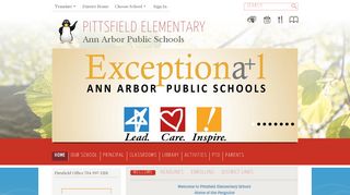 
Pittsfield Elementary / Homepage - Ann Arbor Public Schools
