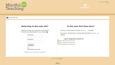 Pivot Point: Mindful Teaching Pro: Login to the site
