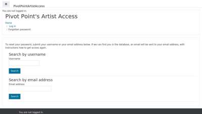 Pivot Point's Artist Access