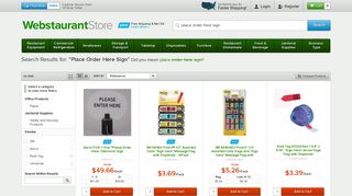
                            3. Place Order Here Sign - WebstaurantStore - Webstaurant Portal