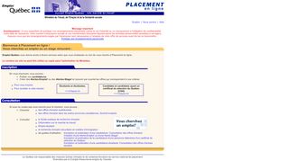 
                            3. Placement en ligne – Trouver un emploi au Québec - Emploi Quebec Employeur Portal
