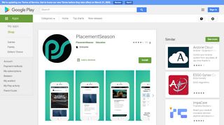 
                            5. PlacementSeason - Apps on Google Play - App Placementseason Com Login