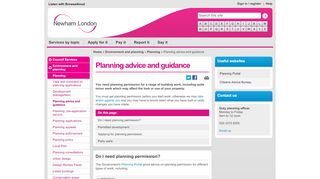 
                            4. Planning advice and guidance - Newham Council - Newham Planning Portal