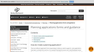 Planning applications forms and guidance | Derby City Council - Derby Planning Portal