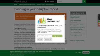 Planning in your neighbourhood - Plymouth City Council - Plymouth City Council Planning Portal