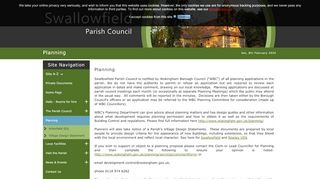 
                            7. Planning | Swallowfield Parish Council in Berkshire - Wokingham Planning Portal
