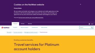 Platinum Account Travel Service | Existing Customers | NatWest - Natwest Reward Platinum Account Portal