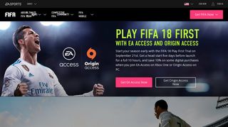 
                            6. Play FIFA 18 First with EA Access & Origin Access - EA SPORTS - Fifa 18 Ultimate Team Portal