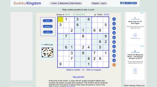 
                            3. Play free daily sudoku puzzles - Sudoku Kingdom - Sudoku Kingdom Login