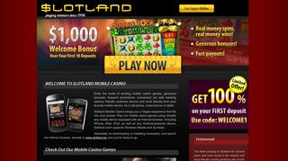 Play Mobile Casino Games at Slotland and Start Winning Now - Slotland Mobile Casino Portal