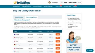 
                            1. Play the lottery online and check all the latest lottery results ... - Congalotto Login